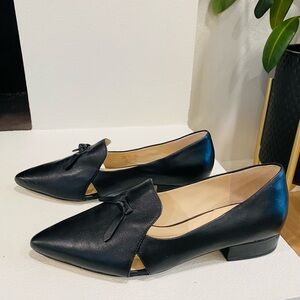 NWOB Cole Haan Grand Series Black Viola Skimmer 10B Leather Flats